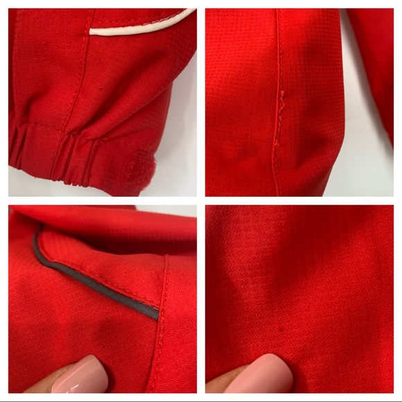 Gore Bike Wear Windstopper Active Shell Red Cyclist Jacket Multi Pocket Sz Small - Picture 13 of 15